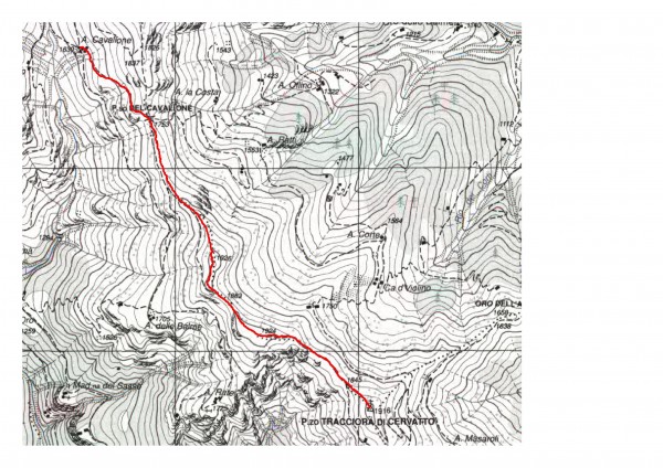 mappa cartinaPizzo Tracciora dall'Alpe Cavaione 
